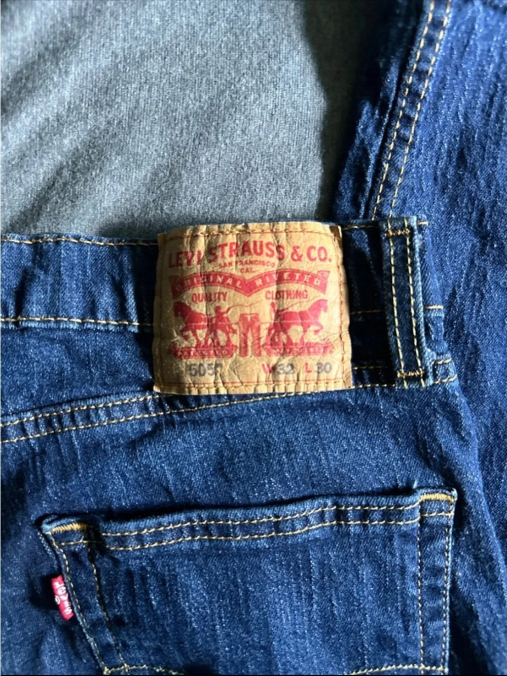 Levi's Men's Straight Leg Dark Blue Denim Jeans